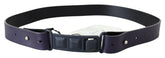 Costume National Black Leather Normal Logo Buckle Waist Belt -   -  Costume National.